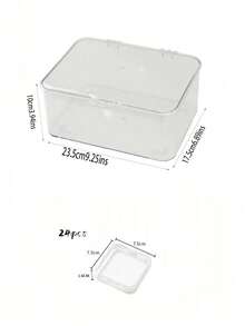 1/2pcs Desktop Storage Box, Flip-Top Phone Case Storage Box, Dust-Proof Drawer Storage Box, Tea Set Organizer Box, Plus 6pcs Drawer Storage Box, Suitable For Refrigerator Storage, Accessory Organizer, Kitchen Tools, Cosmetic Organizer, Back To School Supplies, Paired With 5pcs Bracelet Storage Box, Organizer And Display Box For Bracelets, Dust-Proof And Anti-Oxidation - Multicolor - View 6