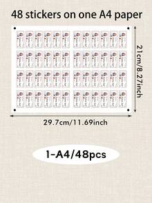 48-480pcs Customized Photo & Text Label Stickers, Clothing Stickers, Personalized Name Label Stickers, Mailing Labels, Camping Labels, Invitation Labels - Style a - View 16