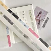 Stiker Indeks Gulung Motif Polkadot Warna Macaron Minimalis Gaya Korea untuk , Aksesori Dekoratif Klasifikasi Album Kartu Foto Perencana Pelajar - A - View 4