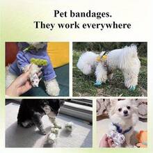 10 Rolls Fruit Pattern Pet Protective Bandage, Breathable Anti-Dirt Bandage, Dog Joint Protection, Paw Pad Protection Wrap, Suitable For Dog Foot Wrapping, Anti-Scratch - Multicolor - View 10