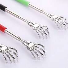 Portable Extendable Telescopic Back Scratcher, Stainless Steel Back Scratcher With Comfort Rubber Handle, Practical Gift For Birthday Christmas Thanksgiving - A - View 5