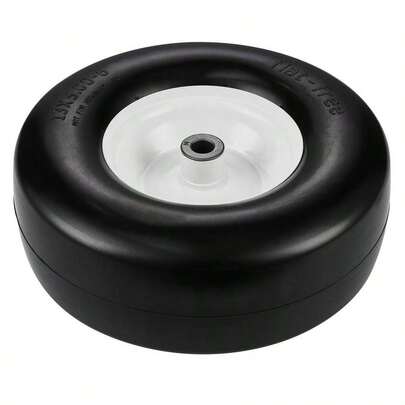 Lawn Mower Tires, Tubeless Tractor Tires 330x127-152 Mm, 2-Pack Tire And Wheel Assembly, Puncture-Proof PU Tires, 3.25-5.9 Inch Centered Hub, 3/4 Inch Bushing Size, 20-Piece Adapter-XY905559