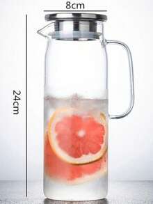 1件 2L/68oz 方形玻璃水壺，附蓋與手把，硼矽酸鹽玻璃飲料分配器，適用冰箱、冰茶與咖啡，耐熱適用冷熱飲品與牛奶 - 彩色 - 查看 14