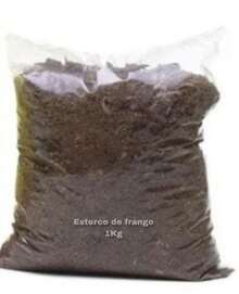 Kit 5kg de terra, 1kg esterco frango, 1kg esterco boi e 1kg de calcário - Marrom - Visão 2