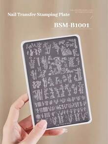 BAOSHIMAN Multifunctional Nail Art Stamping Template, Used For Nail Transfer Plate, Portable Nail Art Tool, Suitable For Home DIY Nail Artists - Multicolor - View 8
