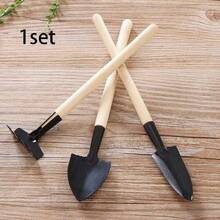 3pcs Mini Garden Tool Set With Solid Wood Handle, Home Gardening Tool Kit, Small Potted Plant Succulent Transplanting Loosening Soil Shovel Rake Combination, Rust-Proof Metal Head Durable, Suitable For Indoor Green Plants, Balcony Flowers, Yard Vegetable Planting, Portable Storage, Universal Gardening Equipment For Flower And Grass Planting - A - View 12
