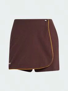 Adidas 女款經典復古修身舒適運動裙褲 JC6170，夏季 - 暗灰棕 - 查看 1