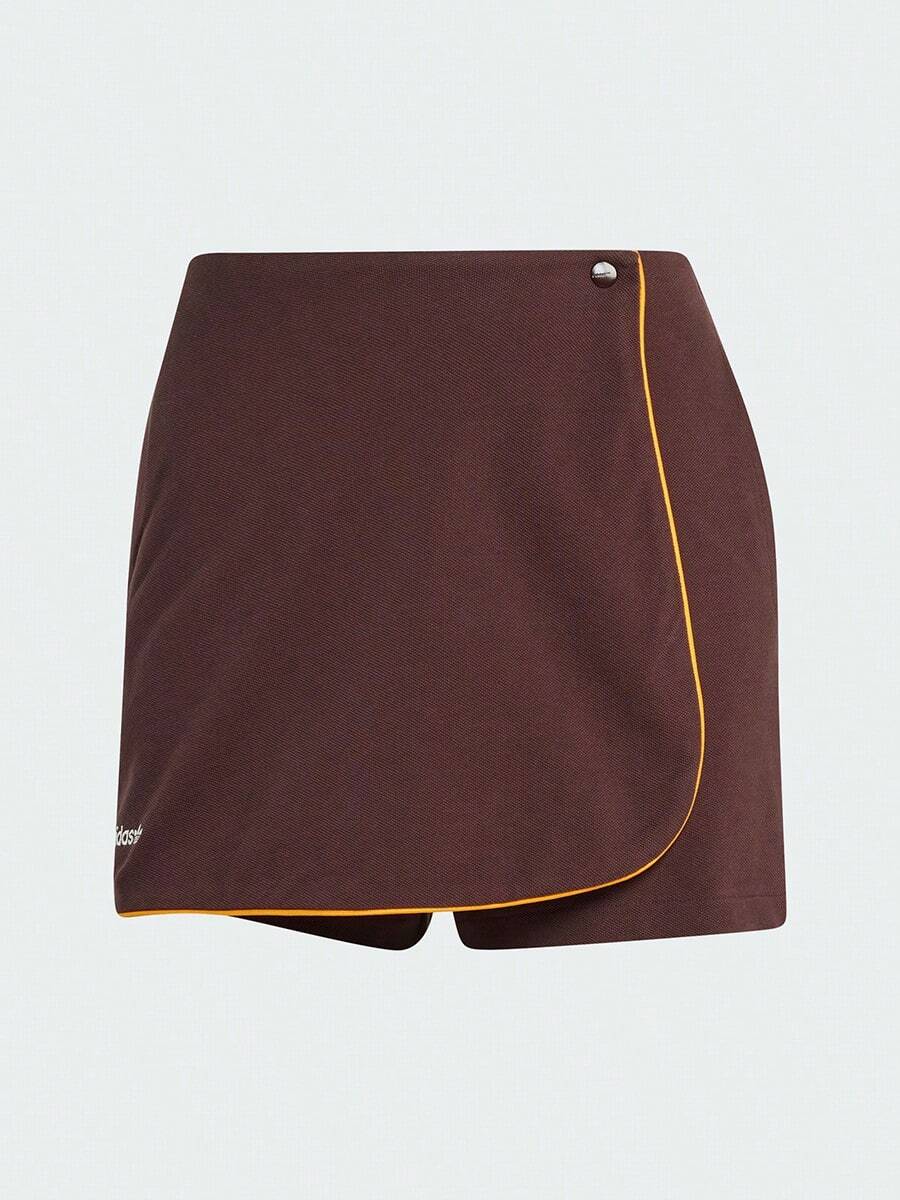 Adidas 女款經典復古修身舒適運動裙褲 JC6170,夏季 - 暗灰棕 - 查看 1
