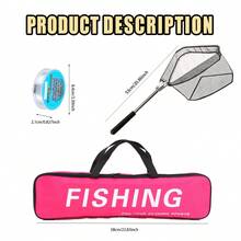 KecchKrezing Large Fishing Set Fishing Rod & Reel Combo With Landing Net, Tackle Box & Storage Bag, All-In-One Portable Outdoor Kit - Red - View 6