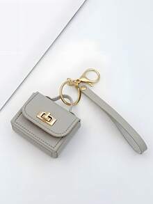 1pc PU Leather Mini Bag Keychain - Fashion Coin Purse With Gold Hardware, Compact Design, Suitable For Keys And Coins, Women's Keychain Bag Accessory - Multicolor - View 17