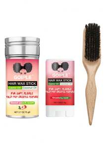 Goiple Hair Wax Stick Set For Flyaways Slick Back, Moisturizing Hair Wax Stick, Long-Lasting Shaping, Non-Greasy, Smooth Frizzy And Fine Hair, Styling Brush, Create Smooth Hairstyle, For Buns, Ponytails Hairs & Edge Control - Multicolor - View 14