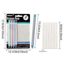 4PCS Eraser Pen Set With 10 Refill Eraser Cores, Press-Type Retractable Pencil Erasers, Refillable Correction Eraser Pens For Students, Artists, School, Office, Drawing, Sketching And Note Taking - Multicolor - View 12