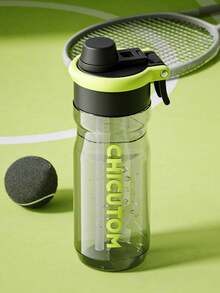 Multifunctional Spray Plastic Water Bottle With Straw, Large Capacity Leakproof Flip Top Sport Tumbler, Portable Transparent Mist Spray Drinking Cup For Gym Camping Hiking Outdoor Daily Use - Multicolor - View 6