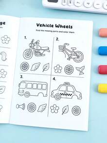 Children's Fun Find & Match Missing Matching Workbook, Early Education Cognitive Matching Coloring Book, Back To School Learning Support Material, Teacher Classroom Reward Notebook - Find the Missing Color - View 8