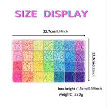 1 Box 4800pcs/2 Boxes 9600pcs 24 Colors Polymer Clay Beads Spacer Beads Heishi Beads Suitable For Necklace Bracelet Phone Chain DIY Jewelry Making - A - View 6