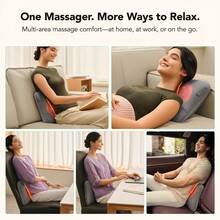 SKG VS500 Cordless Back And Neck Massage Pillow With Dual-Sided Heat, 20-Node Deep Kneading, 3 Speeds For Lower Back, Shoulders And Thighs, Home And Office Use, Gift For Men And Women - View 7