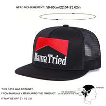 1pc Men's MAMA TRIED Snapback Hat, Personalized Letter Embroidery Baseball Cap, Street Hip-Hop Fashion Casual Hat, Spring/Autumn Travel, Beach Vacation - Multicolor - View 2