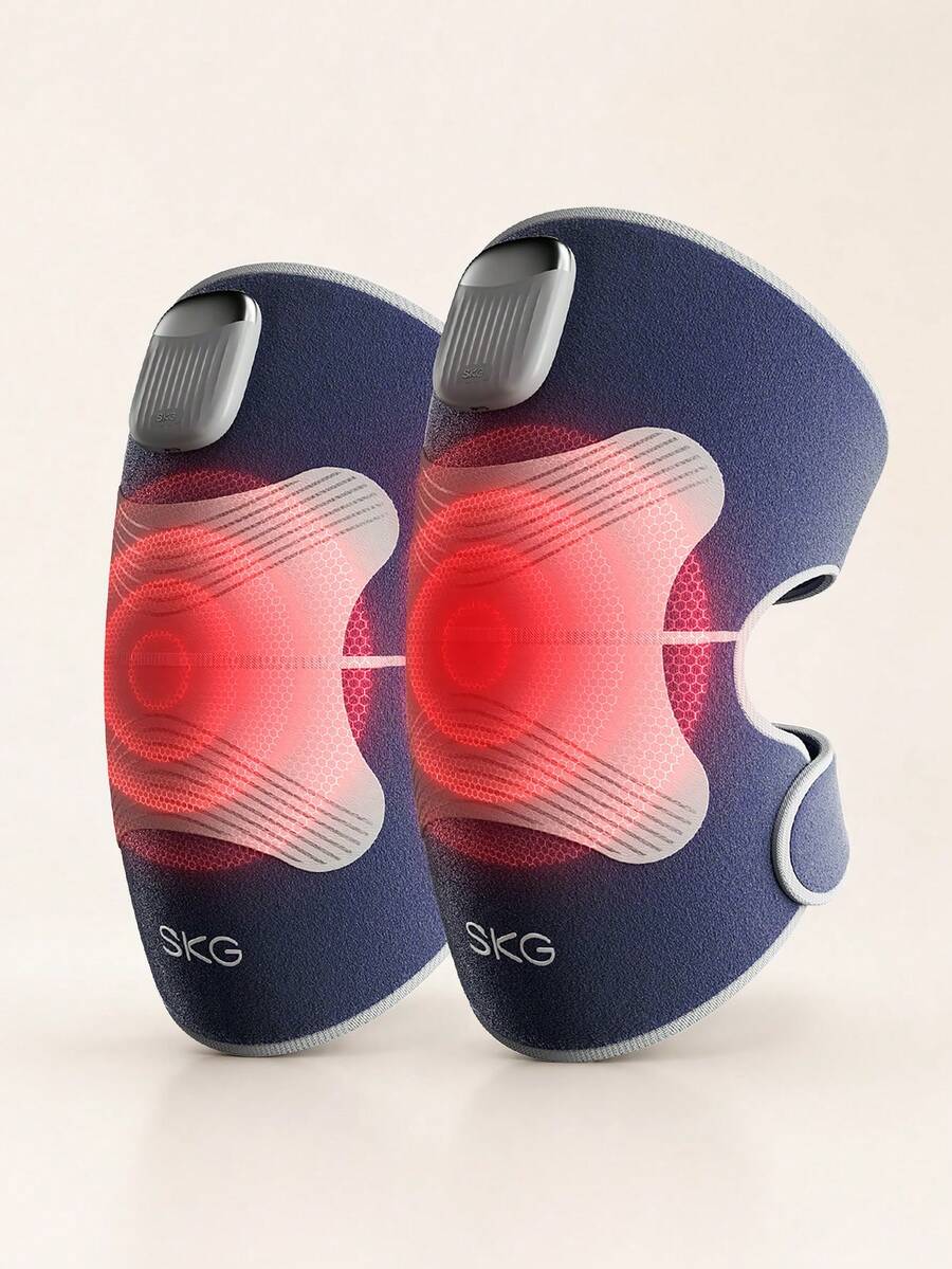 SKG WS300 Knee Massager With Heat And Vibration, 2 Packs Cordless Adjustable Knee Wraps, 6 Vibration Modes, 4 Heat Levels, Rechargeable, 20-Min Auto-Off For Men And Women At Home Or Office - Multicolor - View 1