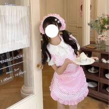 Pink Polka Dot Ruffle Apron, Suitable For Kitchen, Baking And Cooking, Can Be Used As Wedding And Holiday Photo Prop, Also Suitable For Garden Decoration, Perfect Gift Choice - Multicolor - View 5