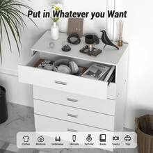 5 Drawer With Metal Handles & Runners, Unique Anti-Bowing Drawer Support, Riano Bedroom Furniture - Multicolor - View 6