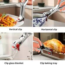 Stainless Steel Anti-Scald Clip | Kitchen Bowl And Steamer Pot Clip, Heat-Resistant, Ergonomic Handle - Lightweight And Easy To Use, Suitable For Air Fryer, Steamer, Oven | Kitchen Cooking Tool - Multicolor - View 7