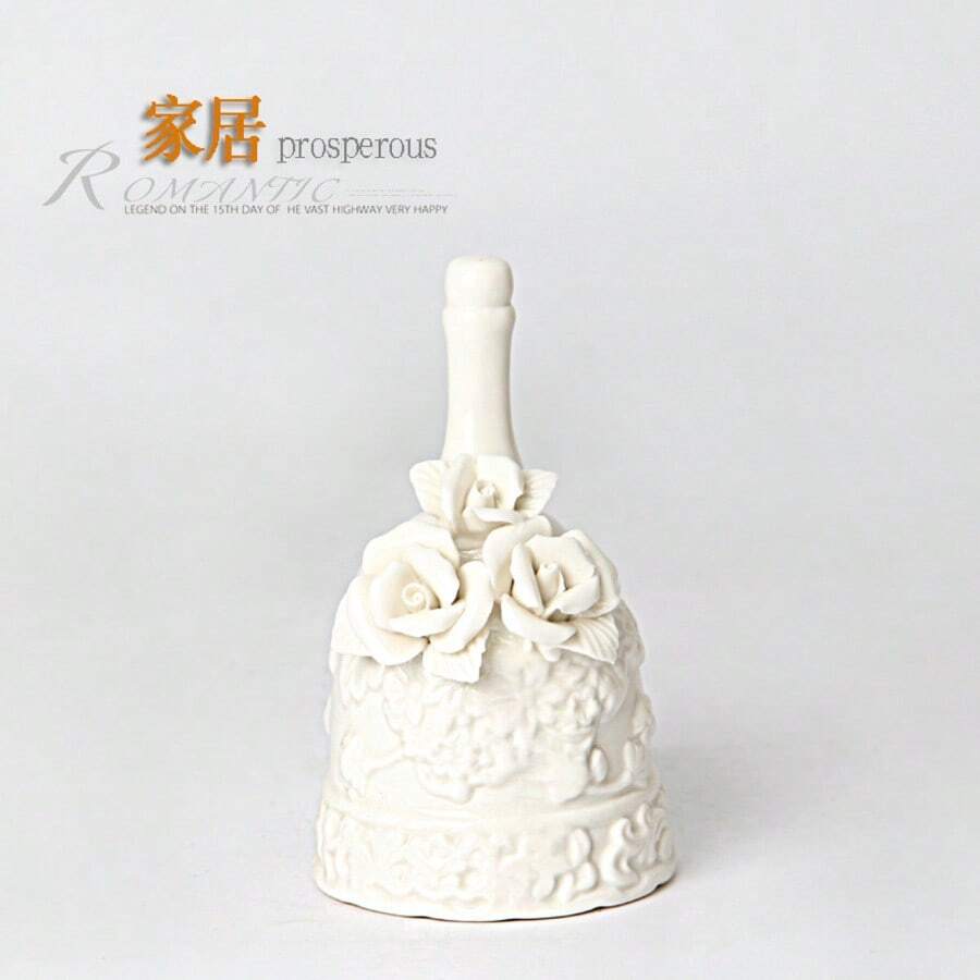 Nordic Style Porcelain Handmade Flower Dinner Bell Home Decor - Three Flowers - View 1
