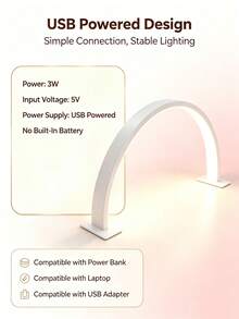 Half-Circle LED Nail Lamp, Desktop Arch Design, Portable USB Eye-Protection Light, Shadowless And Non-Blackening, Fast Drying For Both Hands, Exclusive For Nail Artists, Rotatable And Adjustable Lighting, Suitable For Salons And Studios - Multicolor - View 10