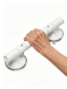 1pc No-Drill Suction Cup Grab Bar, Non-Slip Handrail, Strong Suction, Reusable, No Damage To Walls, Suitable For Tile, Glass And Hard Plastic Surfaces, Essential Home Assistive Product For Bathroom, Toilet, Kitchen And Living Room, Thoughtful Gift For Elderly Parents - Multicolor - View 2