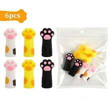 6PCS Cat Paw Shaped Knitting Needle Protectors, Cute Decorative Covers, Knitting Tools, Compatible With Crochet Hooks, Straight Needles, Circular Needles And All Hand Knitting Projects - Cat Paw Protector - View 13