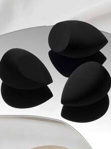15 piezas de esponjas de maquillaje, forma de gota de agua inclinada, enviadas al azar, color enviado al azar, adecuadas para todos los tipos de piel, herramientas de maquillaje - Negro - Ver 4