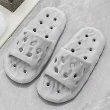 1 Pair Soft Cushion Hole Water-Drain Slippers, Couple Home Bathroom Gym Non-Slip Indoor Slides - Slippers - View 13