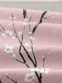 1件裝粉色梅花枝圖案貼合床單，時尚鄉村風床墊保護套，清新優雅、柔軟透氣，雙人床/Full/Queen/標準尺寸，適用11.8英吋深床墊，床罩，透氣防皺，可機洗，返校季宿舍必備 - 粉色 - 查看 6