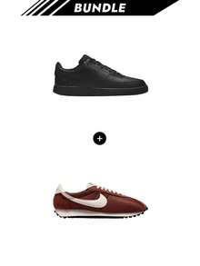 [Bundle] Court Vision Court Vision Men's Sneakers Black/Black/Black DH2987-002 + NIke LD-1000 Shoes Red / Sepia / Sail HJ4687 - Black+Red - View 1