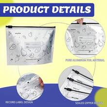 30pcs Reusable Aluminum Freezer Bags Leak Proof Stand Up Foil Storage Pouches With Zip Lock Labels For Food Preservation Small - Small Pint Bags - View 6