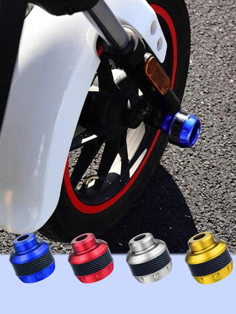 2件裝頂級鋁合金摩托車前叉保護套－碳纖維紋理、吸震防撞設計－輕量耐用，適用於摩托車、電動單車、機車與全地形車 (可選顏色－強化保護與時尚外觀，摩托車改裝配件)