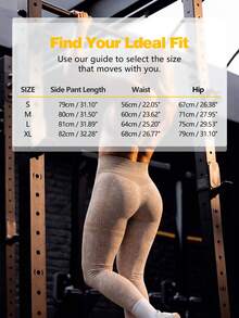 TCVC Women's High Waist Casual Slim Fit Sports Leggings For Fitness And Yoga - Champagne - View 3
