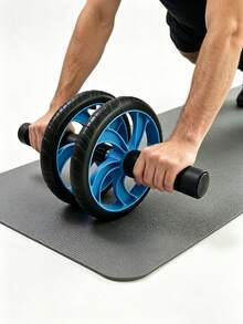 Non-Slip Dual Wheel Ab Roller, Comfortable Handle, Portable Abdominal Workout Equipment, Suitable For Abdominal And Full Body Core Muscle Training, Unisex Fitness Accessory, Suitable For Home Workout And Gym Use - Multicolor - View 4