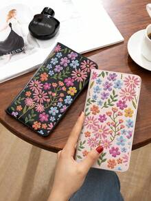 Ayotu 2D Embroidered Plant Pattern Car Registration & Insurance Holder - Vehicle Glove Box Organizer, Car And Truck Accessory Box, Suitable For Storing Important Documents, Driver's License, Passport, Cards, Car Parts And Other Accessories - Multicolor - View 3