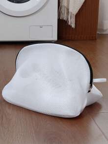2pcs Mesh Washing Bag For Shoes With Zipper, Black Laundry Bags Washing Machine Bag, Household Shoes Organizer For Bras, Delicate Garments, Travel, Summer Tops, Boots, Shoe Wash Filter Net Bag, Washing Net, Back To School, Packing Cubes, Storage Shoe - Multicolor - View 8