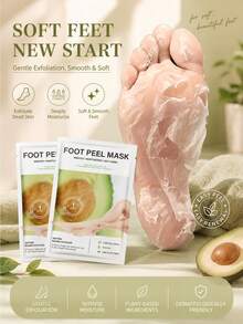 Masker Kaki Alpukat, Persik, Lidah Buaya, dan Susu Kelapa, Masker Kaki Pengelupas dan Pelembap, Pengangkat Sel Kulit Mati, Perawatan Kaki - Membran kaki - View 4
