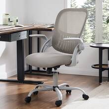 Tall Drafting Office Chair With Adjustable Foot Ring, 23"-28.9" Counter Height Swivel Chair, Ergonomic Lumbar Support 120° Reclining Tall Desk Chair With Armrest, 275LBS Heavy Duty Nylon Base For Standing Desk Home Office - Grey - View 13