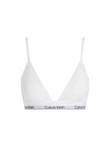 Calvin Klein [Bundle] Icon Logo Women's Triangle Bra X 2 - White+White - View 2