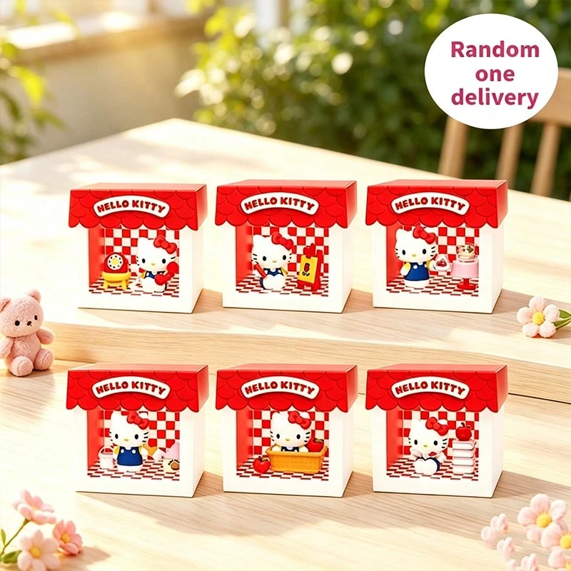 Miniso Hello Kitty Fun House Series Mini Box Pro+, Model Rakitan Adegan Halus dengan Detail yang Baik, Set Ruangan Miniatur, Ornamen Pajangan Meja yang Indah, Mainan Rakitan IP Sanrio Klasik untuk Koleksi (Pengiriman Acak 1 Buah) - MultiWarna - View 1