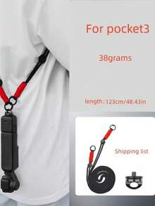 Adjustable Neck & Shoulder Strap Lanyard Compatible With DJI Osmo Pocket 4/3, Cute Creative Portable Crossbody Sling Belt For Pocket Camera, Universal 1/4 Screw Interface Camera Hanging Rope Accessory For Outdoor Travel Shooting - View 7