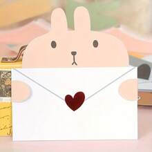 18pcs Set, (Includes 9 Designs Of Greeting Cards, 1pc Each And 9 Envelopes) Cute Cartoon Gift Cards, Foldable Envelope Greeting Cards, Holiday Blessing Cards, Cute Animal Postcards, Thank You Cards, Birthday Party Invitation Cards - A - View 8