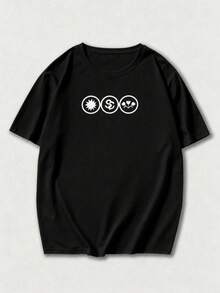 Men's Fashion T-Shirt, Short Sleeve, Round Neck, Double Layer Design, Made Of Pure Cotton Fabric - style2 - 查看 2