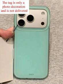 可愛果凍亮面手機殼，適用於 iPhone 17ProMax 17Pro 17 17Air 16 15 14 13 12 Pro Max 11，純色防震軟殼後蓋 - 湖綠色 - 查看 5