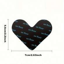 3/6/9/12/15/18Pcs Heart-Shaped Non-Slip Carpet Pads, Black Adhesive Mats Suitable For Tile, Floor, Carpet, Bathroom, Living Room, Entryway - Black - View 6