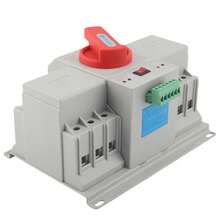 3P 110V Automatic Transfer Switch, Miniature Circuit Breaker Type Switch, Red Handle, 125A - Grey - View 8