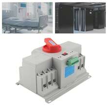 3P 110V Automatic Transfer Switch, Miniature Circuit Breaker Type Switch, Red Handle, 125A - Grey - View 3
